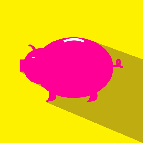 Piggy Bank icono de vector — Vector de stock