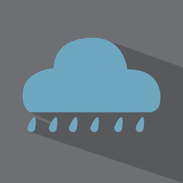 Moln och regn vektor icon — Stock vektor