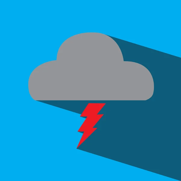 Cloud and bolt vector icon — Stock Vector