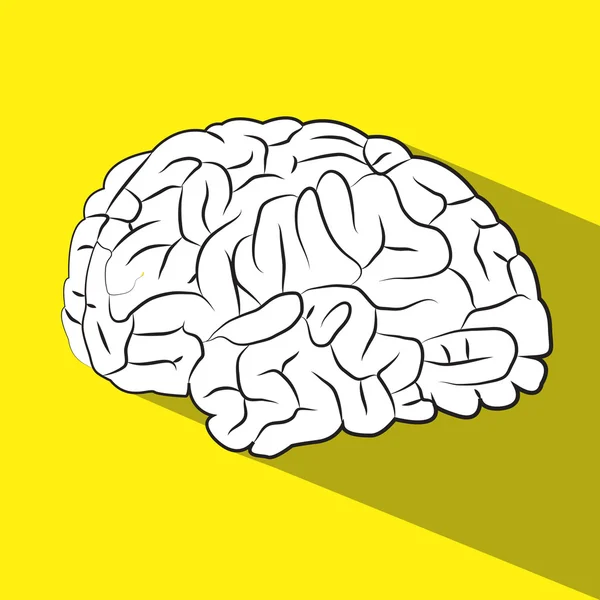 Gehirn-Vektorsymbol — Stockvektor