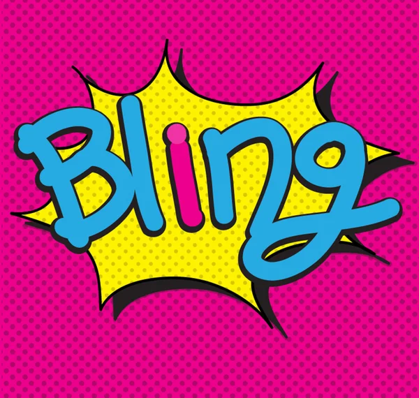 Texte bande dessinée bing — Image vectorielle