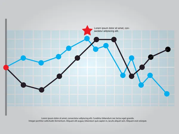 Línea vector gráfico — Vector de stock