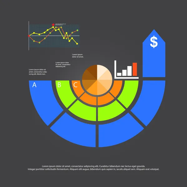 De moderne zakenwereld concept vectorillustratie. kan worden gebruikt voor wor — Stockvector