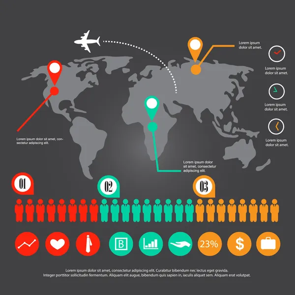 Mapa moderno concepto de negocio Vector ilustración. puede ser utilizado para — Archivo Imágenes Vectoriales