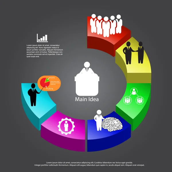 Presentation business cocept med cirkel vektor — Stock vektor