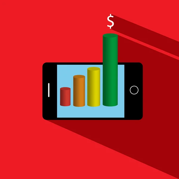 Voorraad vector pictogram telefoon weergeven — Stockvector