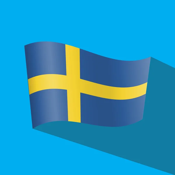 Schwedische Flagge — Stockvektor