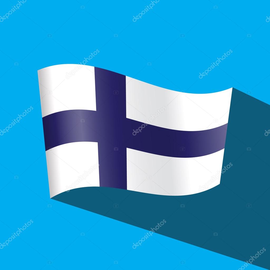 finland flag vector icon