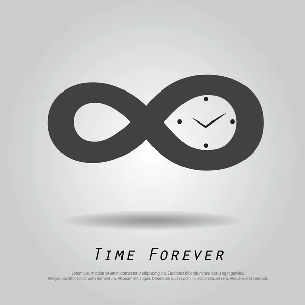 Icono de vector de tiempo infinito — Vector de stock