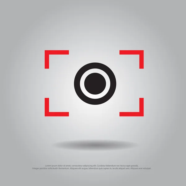 Focus caméra vecteur icône — Image vectorielle