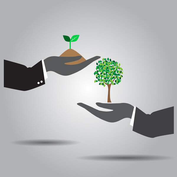 иконка для ручного обмена растениями и векторами деревьев
