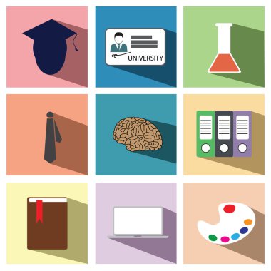 resimde eps10 eğitim Icon set