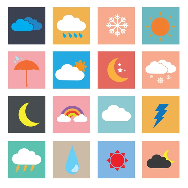 Weather icon set vector illustration eps10 — Stock Vector