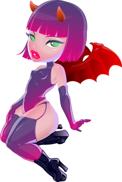 Devil girl — Stock Vector