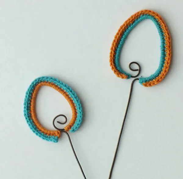 Tel - yumurta Paskalya süsleri tığ işi