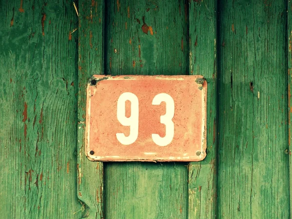 Old signs - house number — Stock Photo, Image