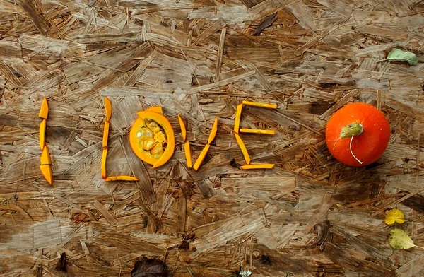 Otoño en el jardín - calabaza hokkaido Imagen De Stock