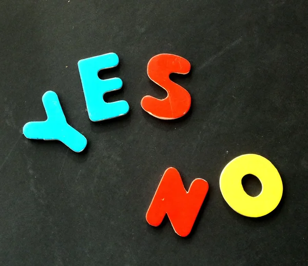 Yes no words — Stock Photo, Image