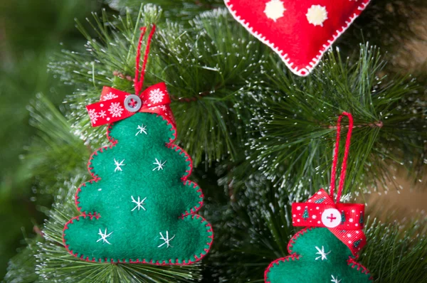 Christmas tree, owl, gloves, Christmas boots — Stock Photo, Image