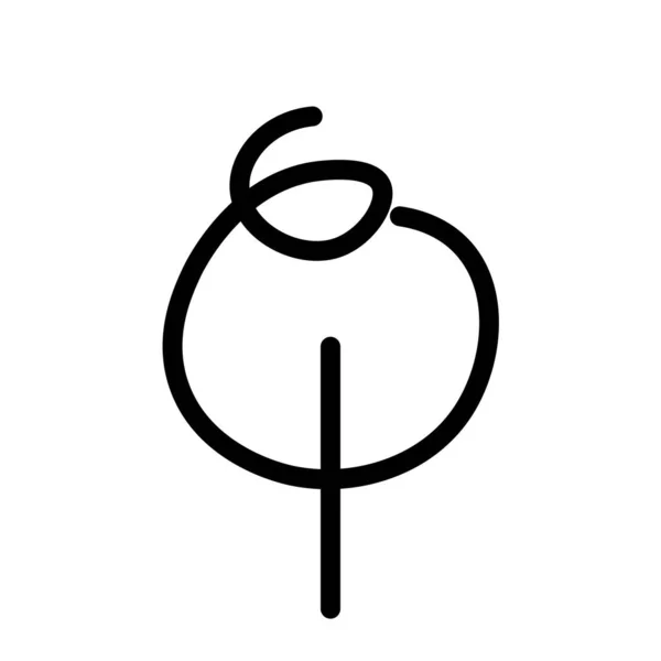 Μαύρο και άσπρο εικονίδιο δέντρο πρότυπο. Το σύμβολο διάνυσμα απομονώνεται σε λευκό φόντο. Δέντρα εικονίδια επίπεδη γραμμή που. Φυτά, σχεδιασμός τοπίου. Έννοια επιχειρηματικής ιδέας — Διανυσματικό Αρχείο
