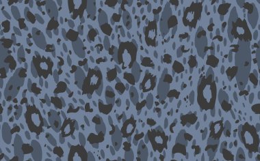 Soyut modern leopar pürüzsüz desen. Hayvanlar modaya uygun arka plan. Parmak izi, kart, kartpostal, kumaş ve tekstil için gri dekoratif vektör stok çizimi. Modern stilize cilt süsü