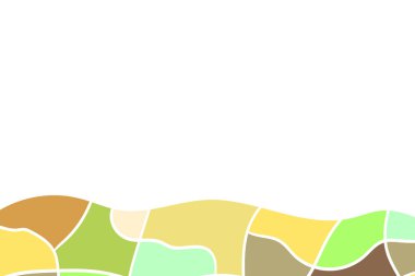 Renkli geometrik şekilli soyut bir arkaplan. Poster, pankart, kart için tasarım. Gökkuşağı soyut yuvarlak, üçgen çizim. Parlak renklerin ince bir karışımı ile üç boyutlu kağıt ızgara. Boşluğu kopyala