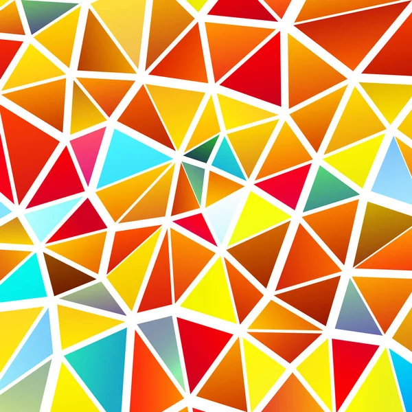 Polygonaler Regenbogenmosaik Hintergrund. Abstrakte Darstellung des Low-Poly-Vektors. Dreieckiges Muster im Halbtonstil. Vorlage geometrisches Businessdesign mit Dreieck für Poster, Banner, Karte, Flyer — Stockvektor