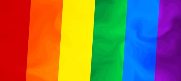 PRIDE MONAT Banner auf Regenbogenhintergrund. LGBT-Flagge. Template Design, Vektor Illustration. Die Liebe siegt. Bunte Symbole. Schwulensammlung — Stockvektor