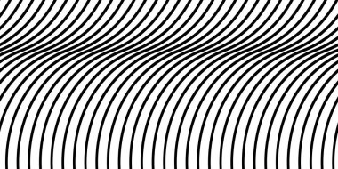 Hipnoz edici siyah-beyaz spiral. Tek renkli soyut bir arkaplan. Vektör düz geometrik çizim. Pankart, web sitesi, şablon, broşür, poster tasarımı