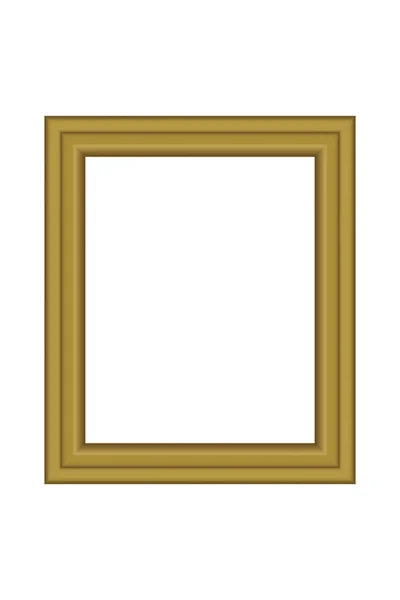 Marco de madera vintage de oro cuadrado para su diseño. Cubierta vintage. Lugar para el texto. Vintage oro antiguo hermosos marcos rectangulares para pinturas o fotografías. Plantilla vector ilustración — Archivo Imágenes Vectoriales