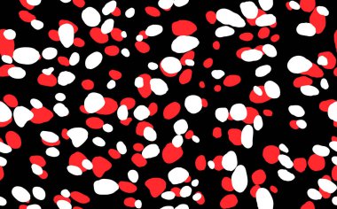 Soyut modern Dalmaçya kürksüz deseni. Hayvanlar modaya uygun arka plan. Parmak izi, kart, kartpostal, kumaş ve tekstil için siyah beyaz vektör çizimi. Modern stilize cilt süsü