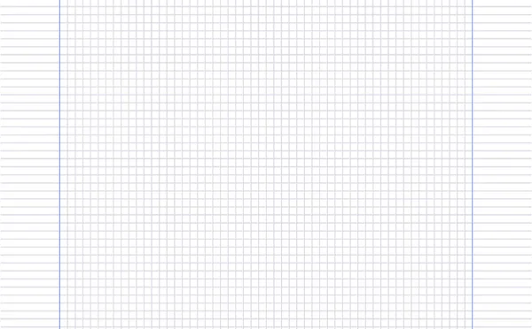 Diagrammpapier. Bedruckbares quadratisches Gitterpapier mit horizontalen farbigen Linien. Geometrischer Hintergrund für die Schule, Texturen, Notizbuch, Tagebuch. Realistisch liniertes Papier Rohformat Umkehrung A5 — Stockvektor