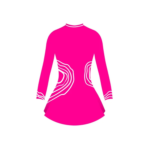 Maillot de bain sport pour la couleur rose gymnastique. Robes pour le patinage sur glace — Image vectorielle