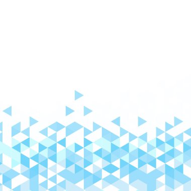 Çokgen mavi mozaik arka plan. Soyut düşük poli vektör çizimi. Üçgen desen, kopyala uzayı. Poster, pankart, el ilanı üçgenli geometrik iş tasarımı