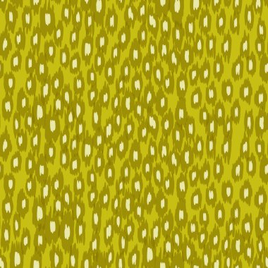 Soyut modern leopar pürüzsüz desen. Hayvanlar modaya uygun arka plan. Baskı, kart, kartpostal, kumaş ve tekstil için yeşil ve kahverengi vektör stok çizimi. Modern stilize cilt süsü