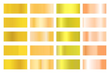 Parlak altın hologramı olan metalik gradyan koleksiyonu. Holografik folyo dokusu, altın gül, bronz ve altın oyma. Çerçeve, kurdele, sınır, diğer tasarım için vektör ayarlandı