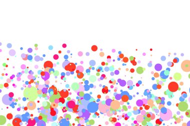 Açık renkli arka plan, daireli renkli vektör dokusu. Sıçrama efekti pankartı. Bulanık yağmur damlaları içeren parlak gümüş nokta çizimi. Web sayfası, afiş, poster, kart deseni