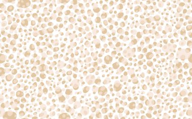 Soyut modern leopar pürüzsüz desen. Hayvanlar modaya uygun arka plan. Baskı, kart, kartpostal, kumaş ve tekstil için kahverengi ve beyaz vektör stok çizimi. Modern stilize cilt süsü