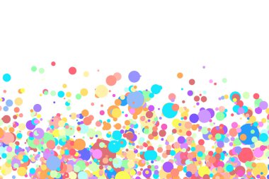 Açık renkli arka plan, daireli renkli vektör dokusu. Sıçrama efekti pankartı. Bulanık yağmur damlaları içeren parlak gümüş nokta çizimi. Web sayfası, afiş, poster, kart deseni