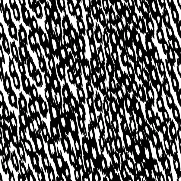 Abstraktes modernes Leopardenmuster. Tiere trendy Hintergrund. Schwarz-weiße dekorative Vektorillustration für Druck, Karte, Postkarte, Stoff, Textil. Modernes Ornament stilisierter Haut — Stockvektor