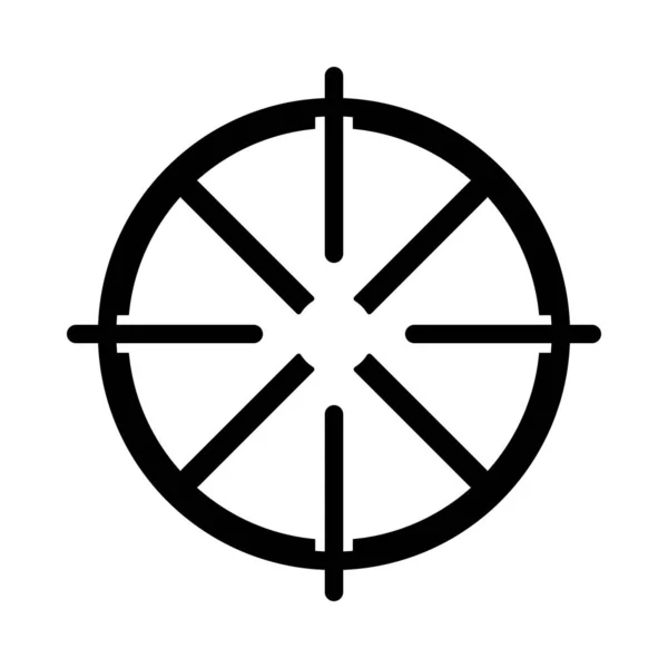 Ziel-Symbol, Bogenschütze Sportspiel-Symbol. Spiel mit Zielpunkt-Zeiger. Schießen Scharfschützengewehr Fokus Cursor. Bullseye mark targeting. Isolierte Vektorillustration — Stockvektor