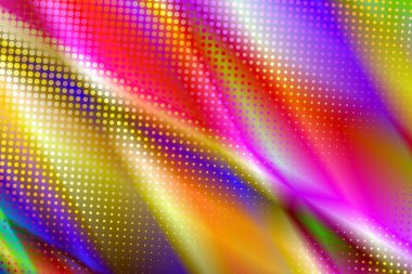 Gelecekçi soyut renkli geometrik arkaplan. Gökkuşağı gradyanı ile yarım ton şeklinde yaratıcı illüstrasyon. Duvar kağıdı, web sayfası, afiş deseni