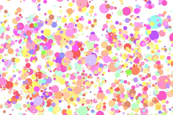 Fond multicolore clair, texture vectorielle colorée avec des cercles. Bannière effet éclaboussure. Illustration abstraite avec des gouttes de pluie floues. Modèle pour page web, bannière, affiche, carte — Image vectorielle