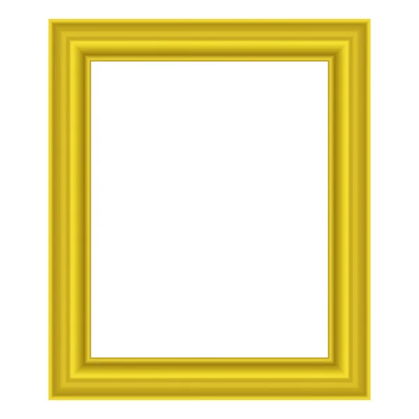 为您的设计制作正方形的金老式木制框架.复古盖。文字的位置。古色古香的金碧辉煌的矩形画框或照片。模板矢量说明 — 图库矢量图片