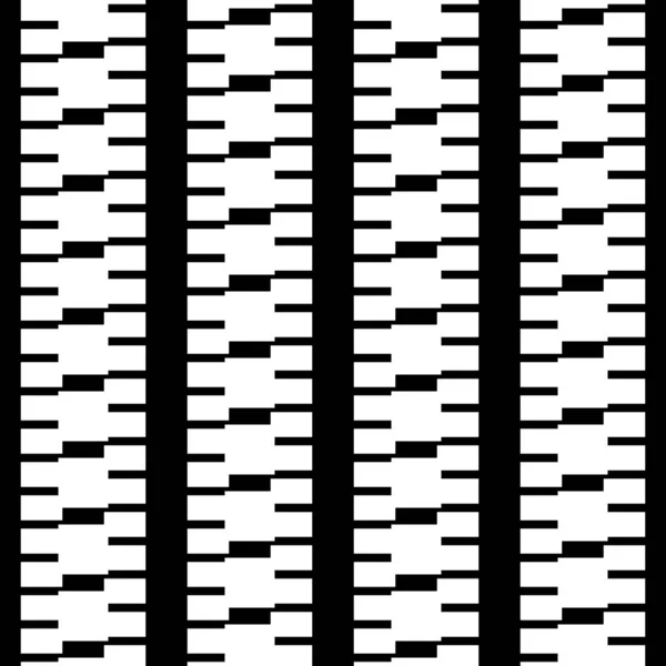 Patrón geométrico abstracto sin costura en blanco y negro para página web, texturas, tarjeta, póster, tela, textil. Diseño gráfico monocromático de repetición. Moderno adorno cuadrado minimalista con estilo — Vector de stock