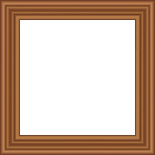 Marco de madera vintage de oro cuadrado para su diseño. Cubierta vintage. Lugar para el texto. Vintage oro antiguo hermosos marcos rectangulares para pinturas o fotografías. Plantilla vector ilustración — Vector de stock