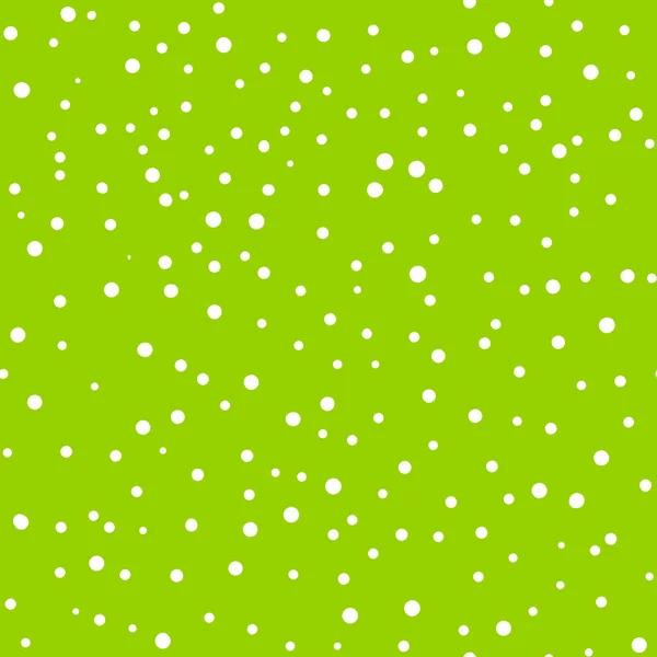 抽象手工淹没波尔卡点背景。绿色点缀着白色圆圈的无缝图案.请帖、海报、卡片、传单、纺织品、织物模板设计 — 图库矢量图片