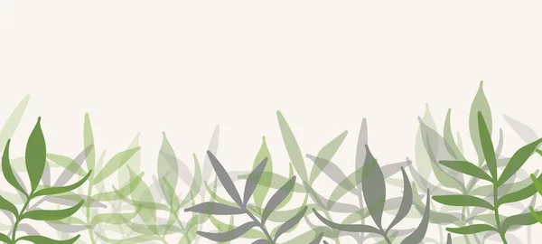 Floral web banner με χρώμα εξωτικά φύλλα. Σχεδιασμός έννοιας της φύσης. Σύγχρονες συνθέσεις λουλουδιών με καλοκαιρινά κλαδιά. Εικονογράφηση διάνυσμα για το θέμα της οικολογίας, natura, περιβάλλον — Διανυσματικό Αρχείο