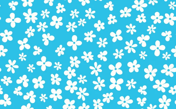 Floral nahtlos mit handgezeichneten Farbblumen. Netter Sommer Hintergrund. Moderne Blumenkompositionen. Modevektorabbildung für Tapeten, Poster, Karten, Stoffe, Textilien — Stockvektor