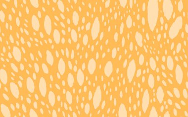 Soyut modern leopar pürüzsüz desen. Hayvanlar modaya uygun arka plan. Baskı, kart, kartpostal, kumaş ve tekstil için turuncu dekoratif vektör çizimi. Modern stilize cilt süsü